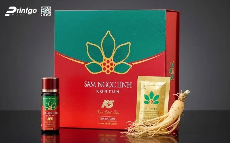 Mẫu hộp quà tết sâm Ngọc Linh