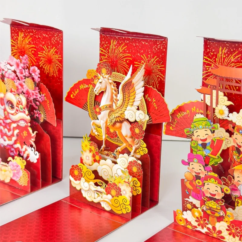 Bao lì xì 3D Bính Ngọ 2026 
