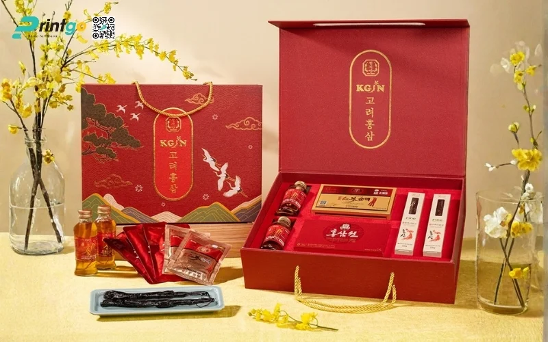 Mẫu hộp quà tết sâm Hàn Quốc nhập khẩu