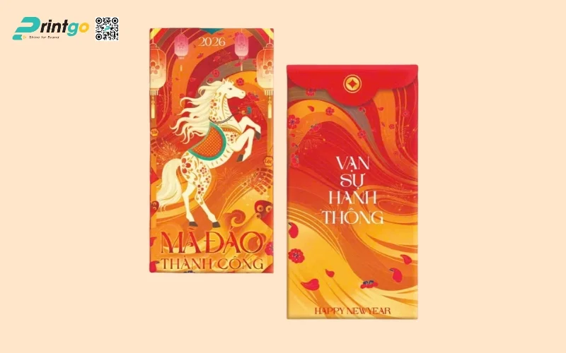 Mẫu bao lì xì ngân hàng có linh vật con ngựa Mẫu bao lì xì ngân hàng có linh vật con ngựa