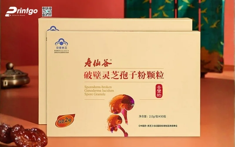 Mẫu hộp quà Tết nấm linh chi cao cấp và sang trọng nhất 2026