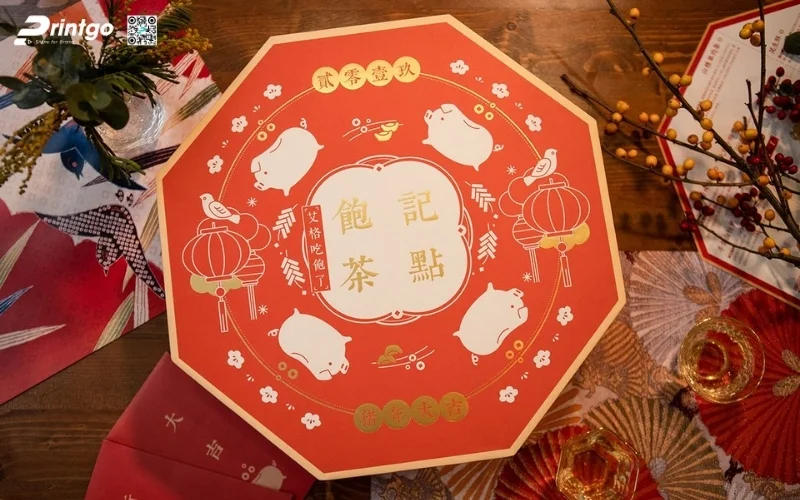 Hộp quà tết độc đáo hình lục giác, bát giác 