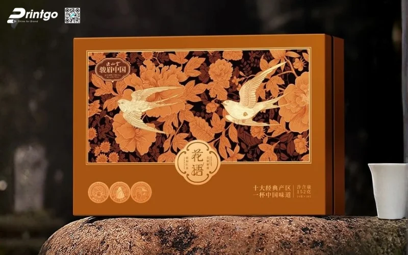 Mẫu hộp quà tết không rượu hình chữ nhật 