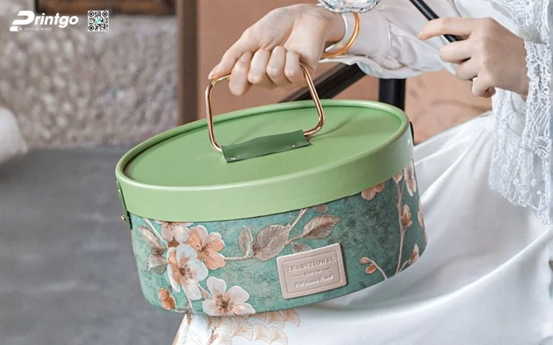 Mẫu hộp quà tết không rượu hình tròn