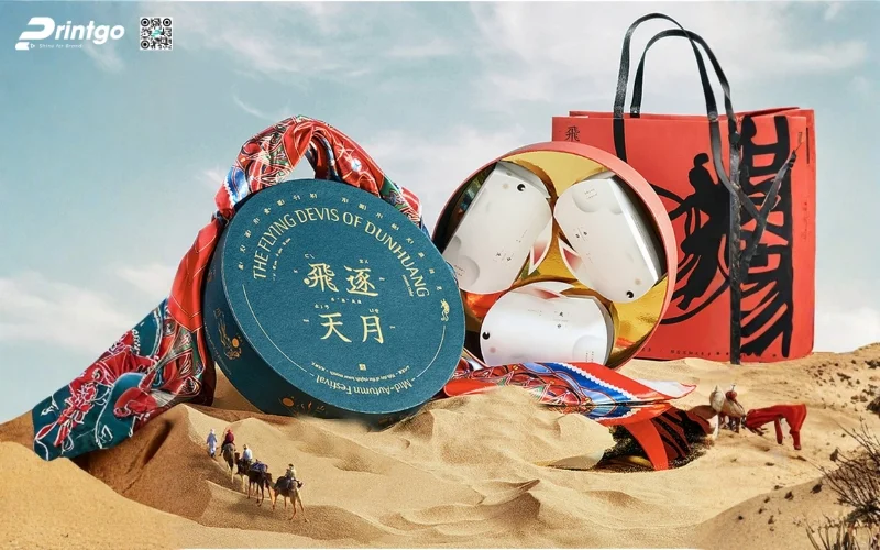 Mẫu hộp quà tết không rượu hình tròn