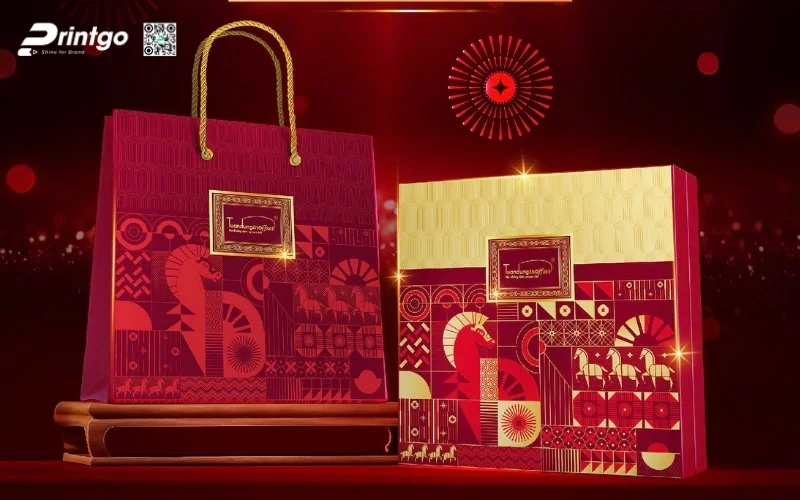 Hộp quà tết luxury thiết kế linh vật con ngựa
