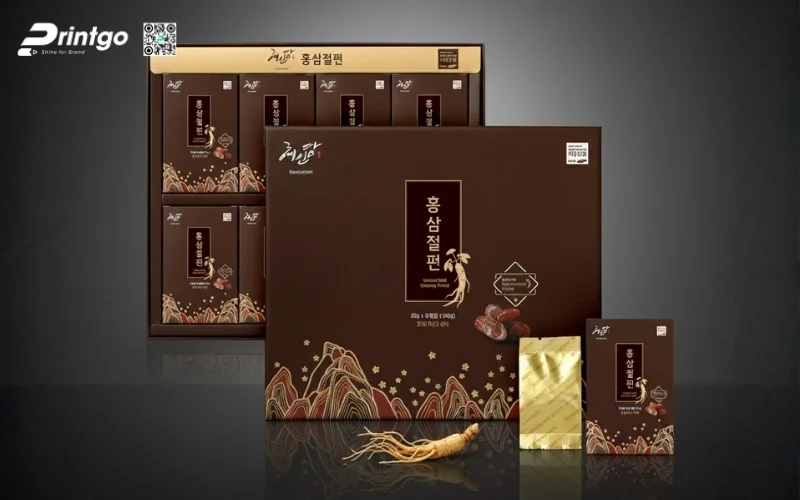 Mẫu hộp quà tết sâm Hàn Quốc nhập khẩu