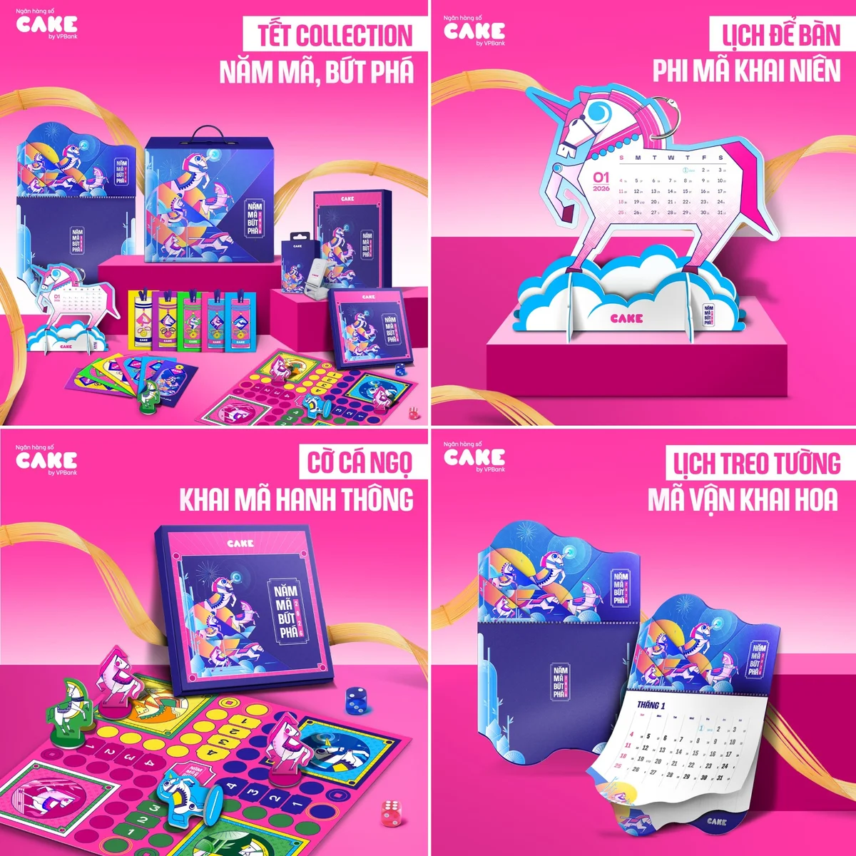 Bộ sưu tập lịch ngân hàng Cake 2026