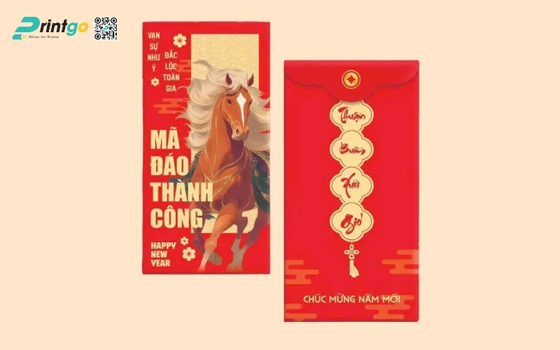 Mẫu bao lì xì ngân hàng có linh vật con ngựa Mẫu bao lì xì ngân hàng có linh vật con ngựa