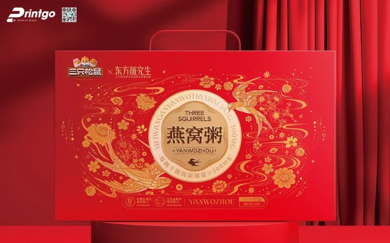 Mẫu hộp quà tết không rượu hình chữ nhật 