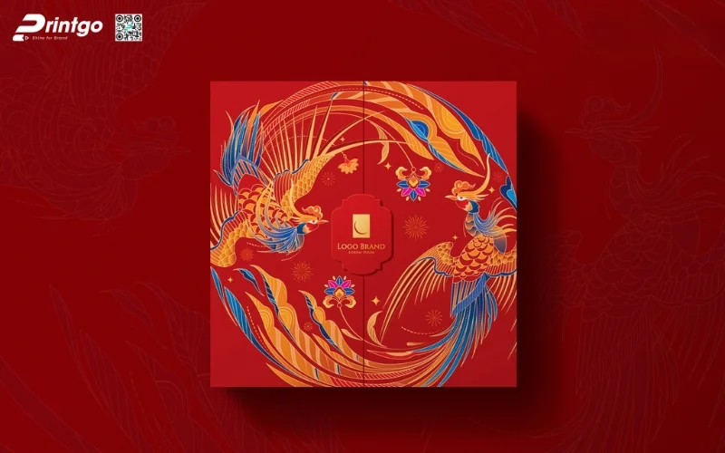 Mẫu hộp quà tết không rượu hình chữ nhật 