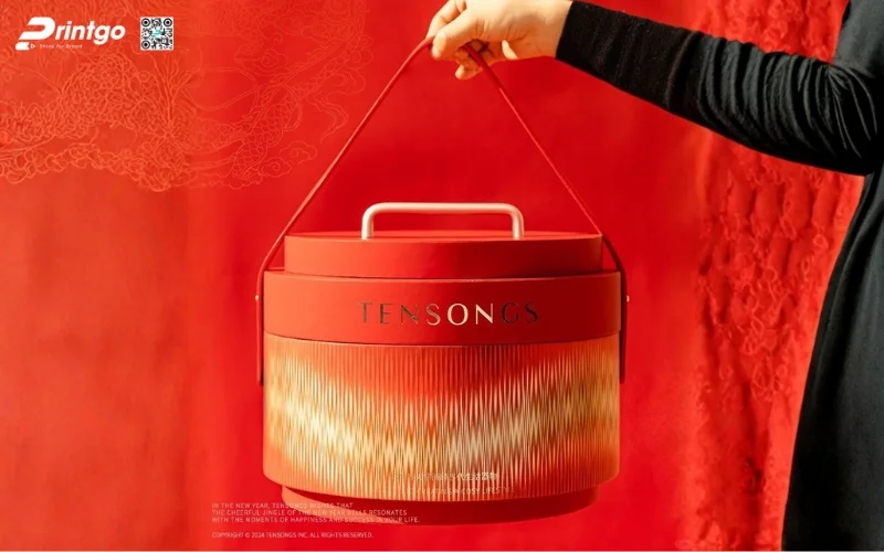 Mẫu hộp quà tết không rượu hình tròn