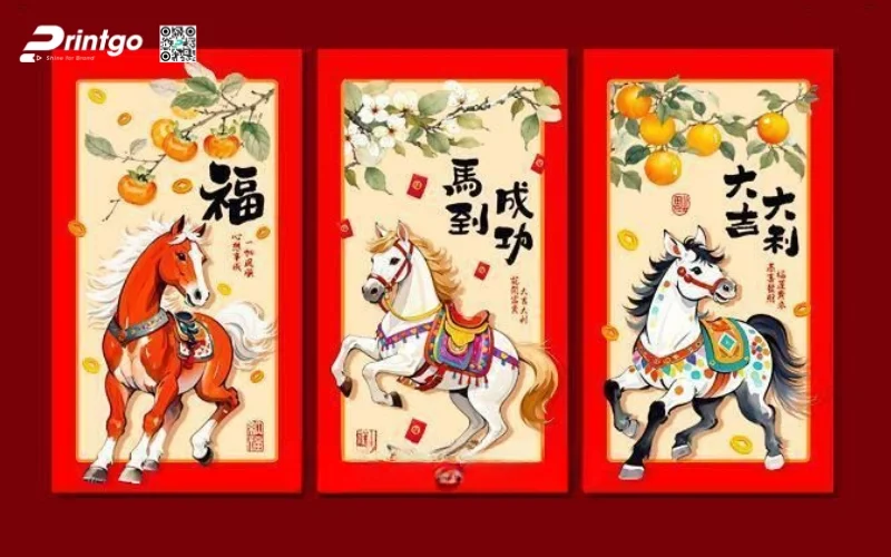 Mẫu bao lì xì ngân hàng có linh vật con ngựa Mẫu bao lì xì ngân hàng có linh vật con ngựa