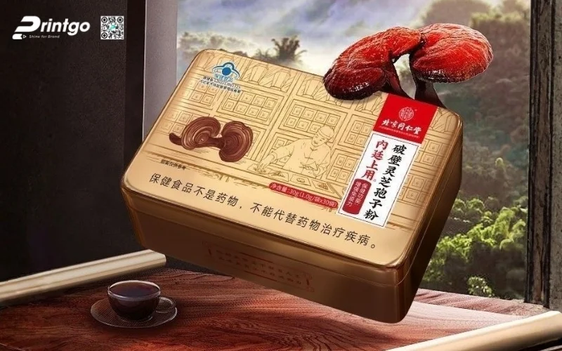 Mẫu hộp quà Tết nấm linh chi cao cấp và sang trọng nhất 2026