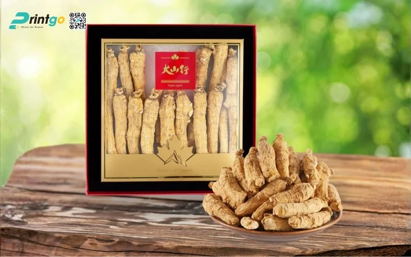 Mẫu hộp quà tết nhân sâm nguyên củ