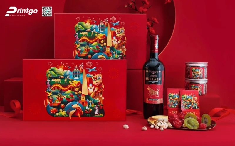 Printgo - Đơn vị thiết kế & in ấn hộp quà Tết luxury uy tín cho doanh nghiệp