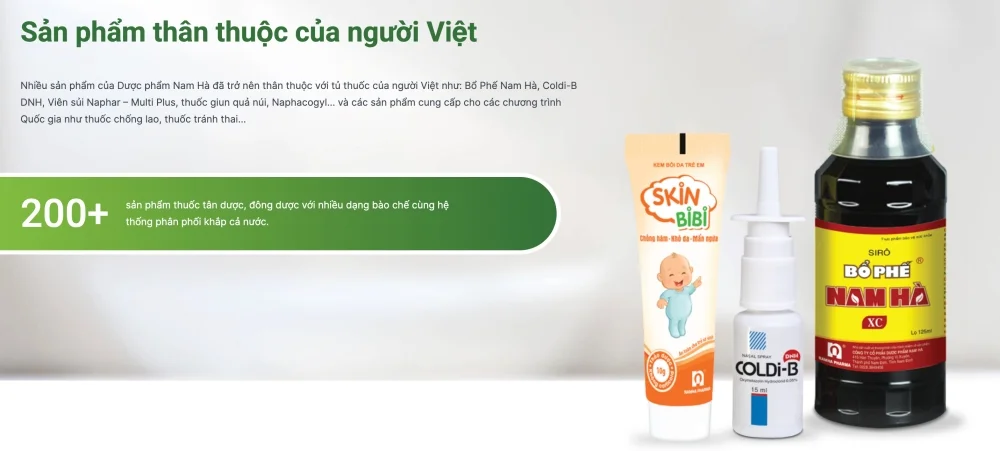 Công ty Cổ phần Dược phẩm Nam Hà - sản phẩm thân thuộc với người Việt