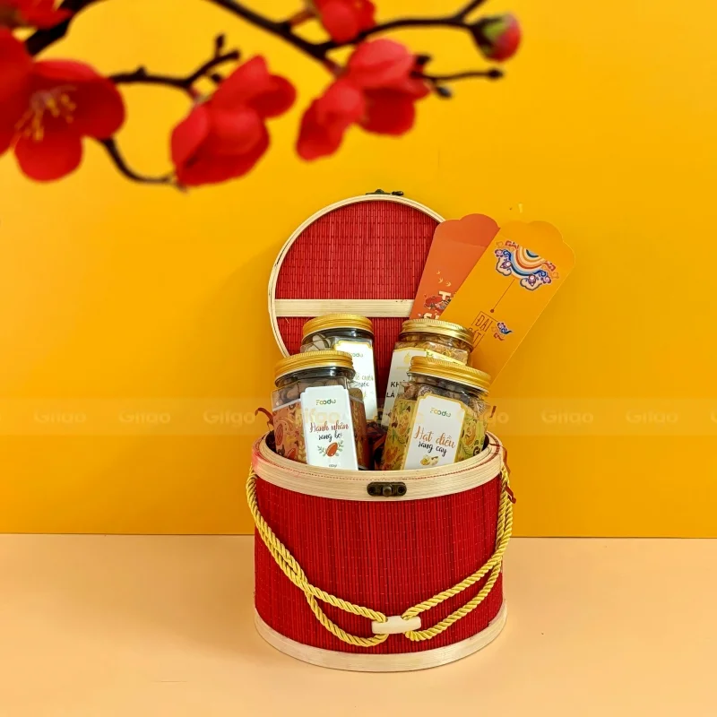 Tổng hợp 99+ mẫu giỏ tre quà Tết đẹp - sang - giá tốt cho doanh nghiệp 2026