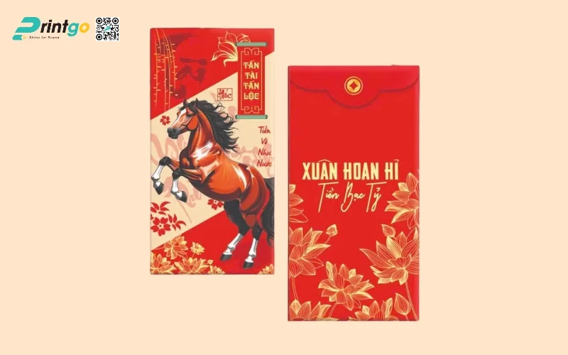 Mẫu bao lì xì ngân hàng có linh vật con ngựa Mẫu bao lì xì ngân hàng có linh vật con ngựa