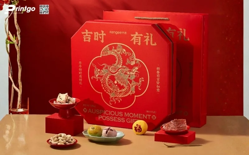 Hộp quà tết độc đáo hình lục giác, bát giác 