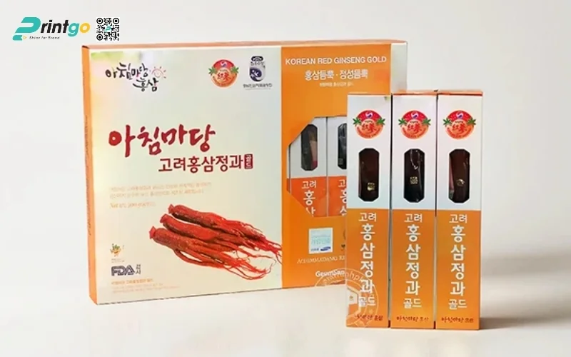 Mẫu hộp quà tết nhân sâm nguyên củ