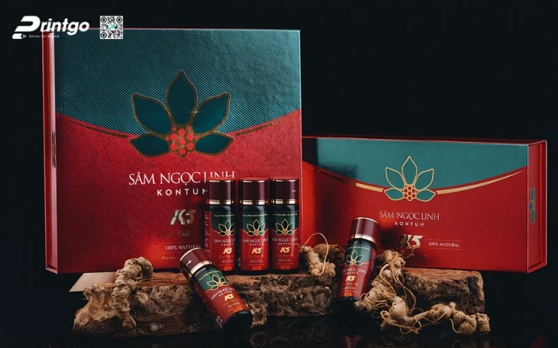 Mẫu hộp quà tết sâm Ngọc Linh