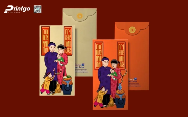 Mẫu bao lì xì ngân hàng có hoạ tiết tết truyền thống 2026 Mẫu bao lì xì ngân hàng có hoạ tiết tết truyền thống 2026