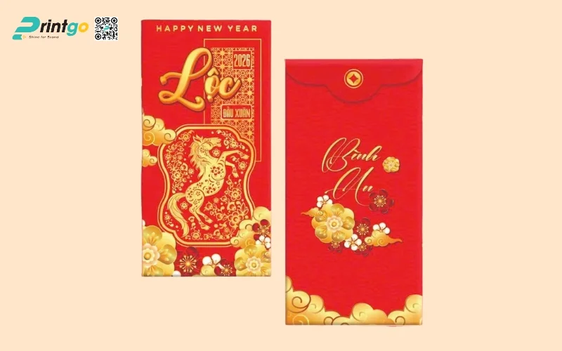 Mẫu bao lì xì ngân hàng có linh vật con ngựa Mẫu bao lì xì ngân hàng có linh vật con ngựa