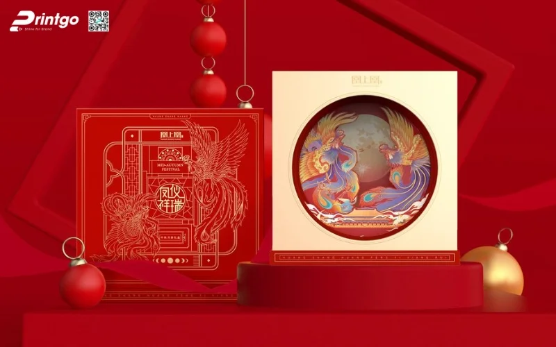 Mẫu hộp quà tết không rượu hình vuông 