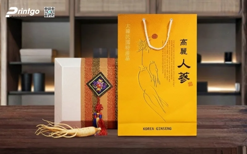 Mẫu hộp quà tết nhân sâm nguyên củ