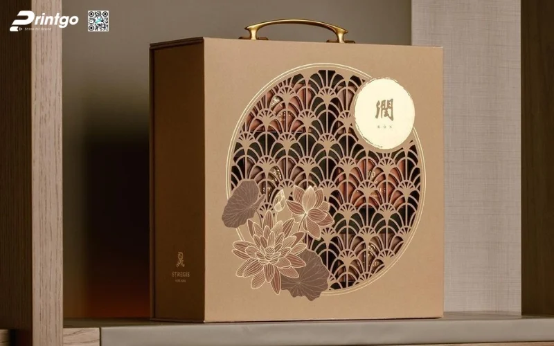 Mẫu hộp quà tết không rượu hình vuông 