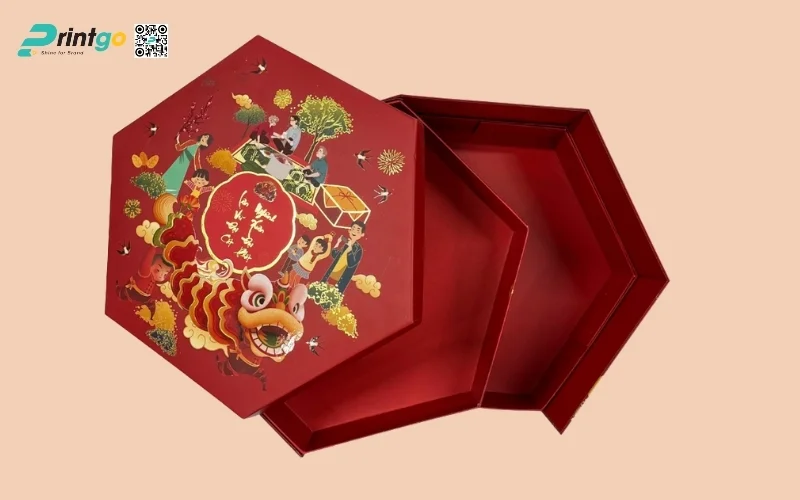 Mẫu hộp quà tết lục giác sang trọng, cao cấp nhất 2026