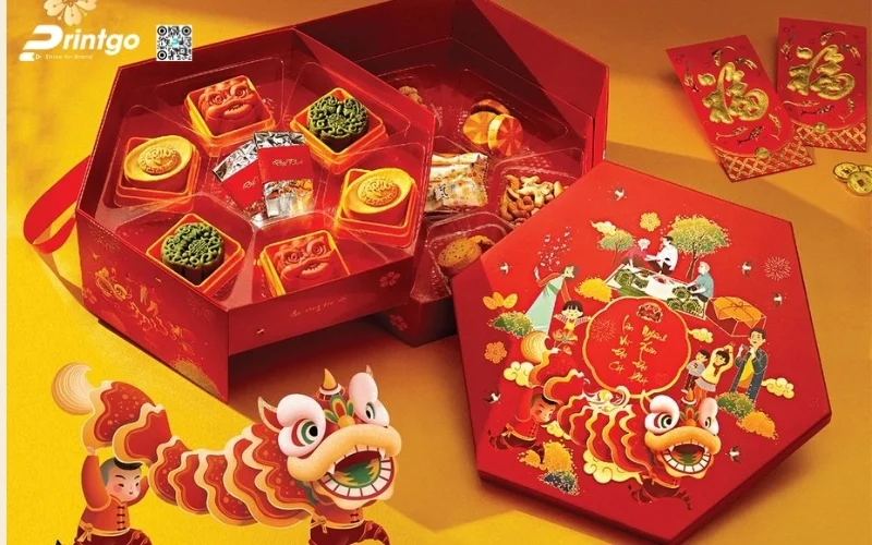 Mẫu hộp quà tết lục giác sang trọng, cao cấp nhất 2026