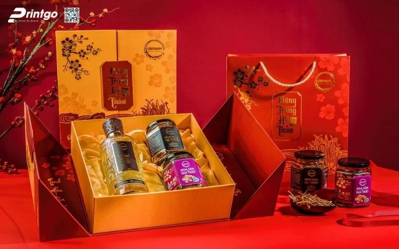 Hộp quà tết nông sản đông trùng hạ thảo