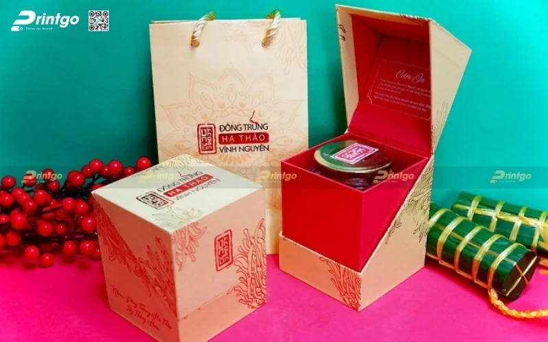 Hộp quà tết nông sản đông trùng hạ thảo