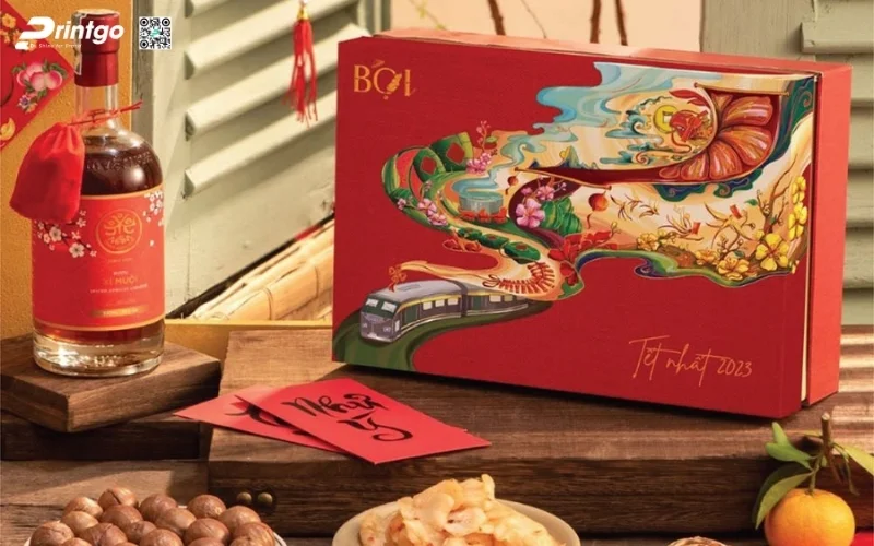 Hộp quà tết nông sản ô mai, hoa quả sấy