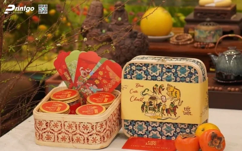 Hộp quà tết nông sản ô mai, hoa quả sấy