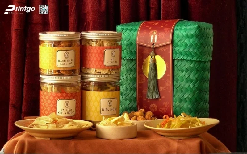 Hộp quà tết nông sản ô mai, hoa quả sấy
