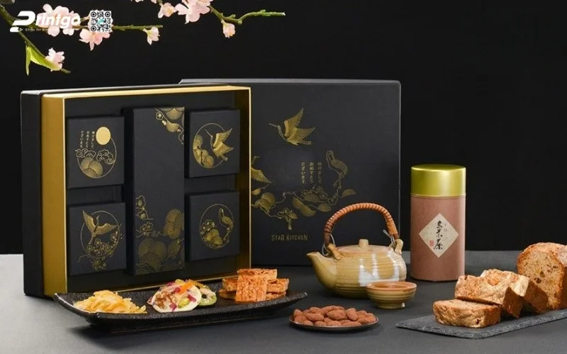 Hộp quà tết nông sản ô mai, hoa quả sấy