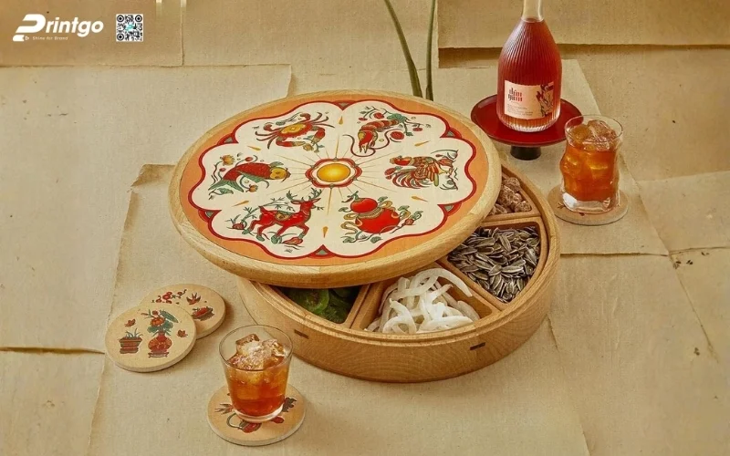 Hộp quà tết nông sản ô mai, hoa quả sấy