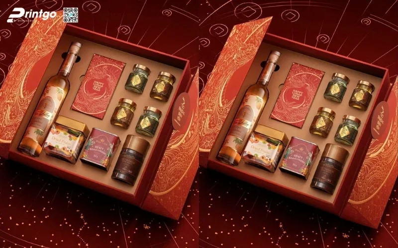 Hộp quà tết nông sản có rượu mơ