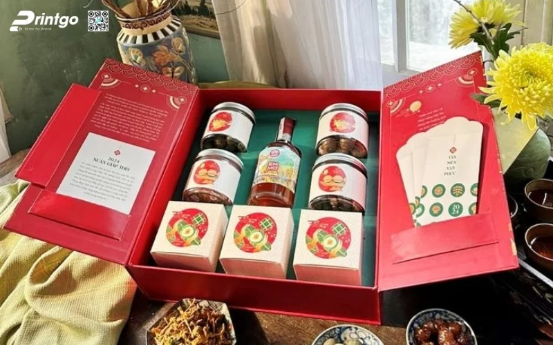 Hộp quà tết nông sản có rượu mơ