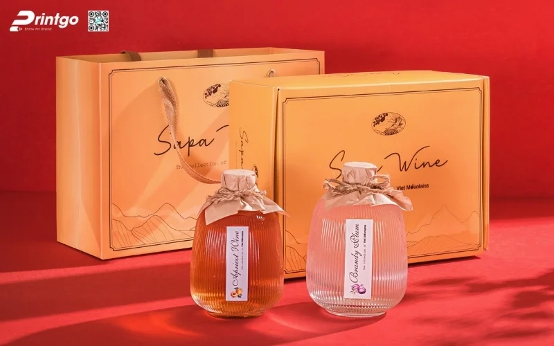 Hộp quà tết nông sản có rượu mơ
