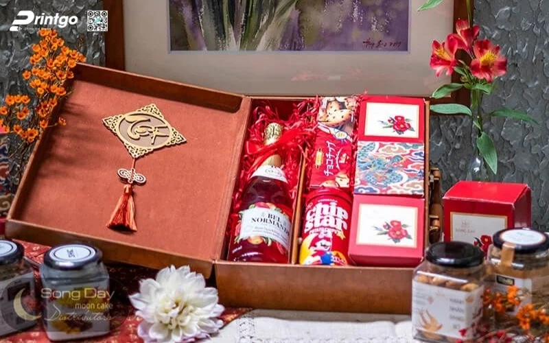 Hộp quà tết nông sản có rượu mơ