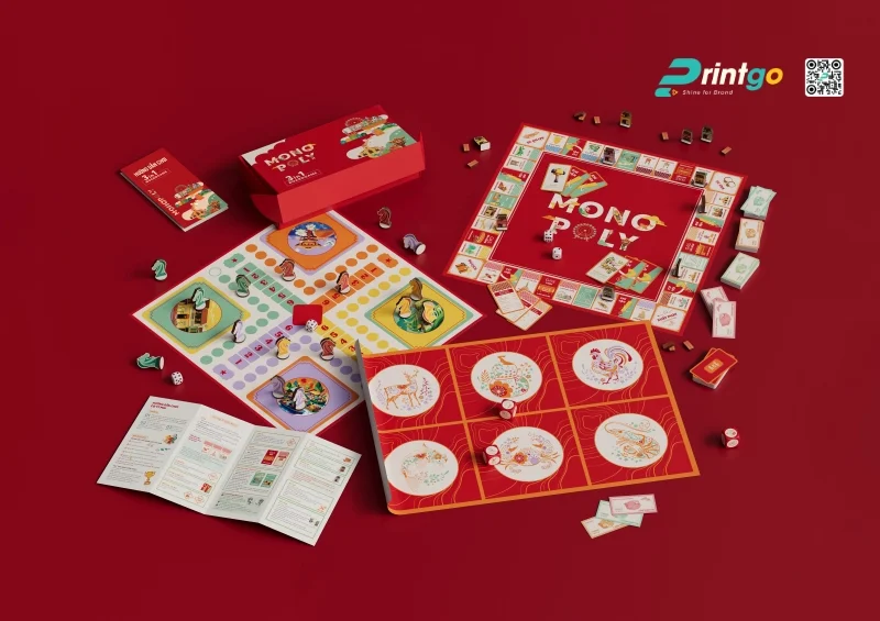 Hộp quà Tết tích hợp combo Boardgame 