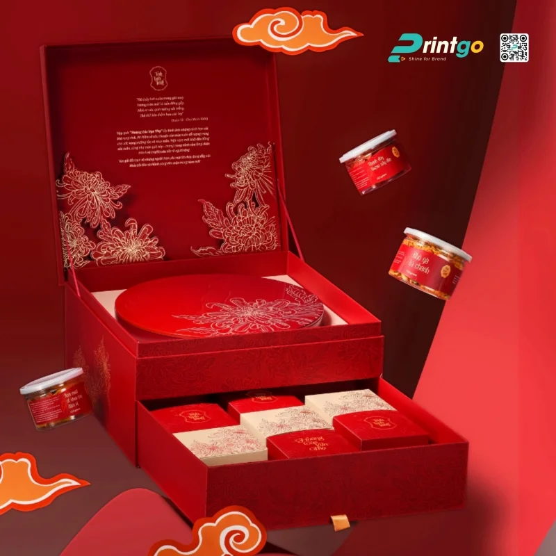 Hộp quà Tết 3D đa năng, thu hút người xem
