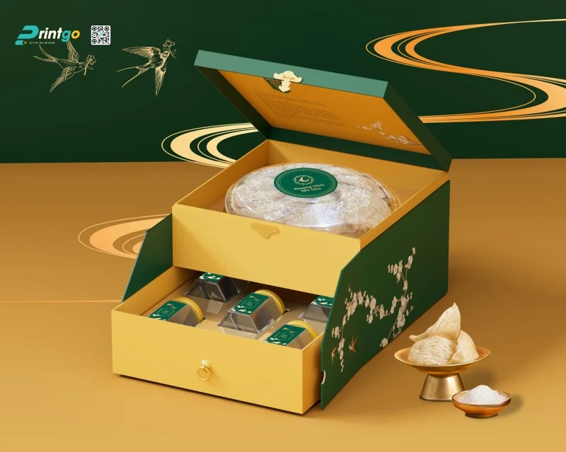 Hộp quà tết đựng yến sào Thượng Phẩm Yến Hoa Hộp quà tết đựng yến sào Thượng Phẩm Yến Hoa