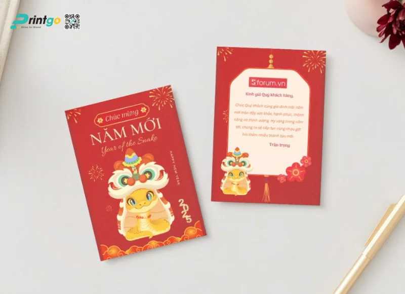 Chất liệu in thiệp chúc mừng năm mới