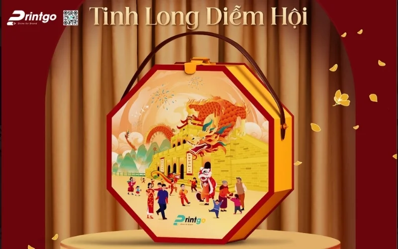 Hộp quà tết độc đáo hình lục giác, bát giác 