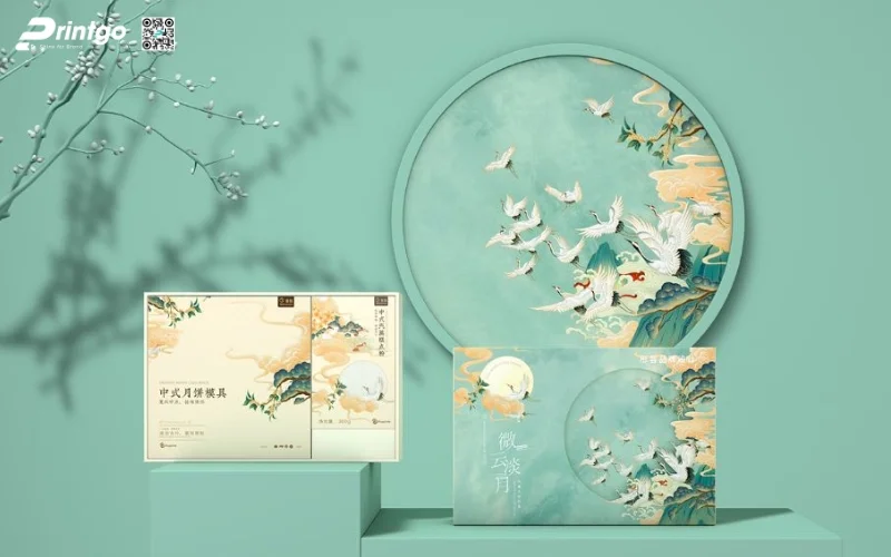 Mẫu hộp quà tết không rượu hình chữ nhật 